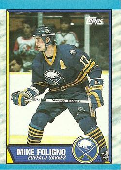 #78 Mike Foligno - Buffalo Sabres - 1989-90 Topps Hockey