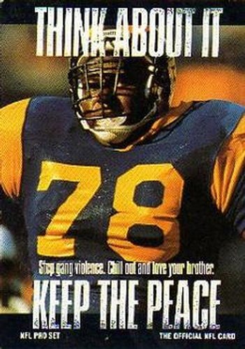 #378 Jackie Slater - Los Angeles Rams - 1991 Pro Set Football