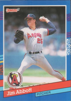 #78 Jim Abbott - California Angels - 1991 Donruss Baseball