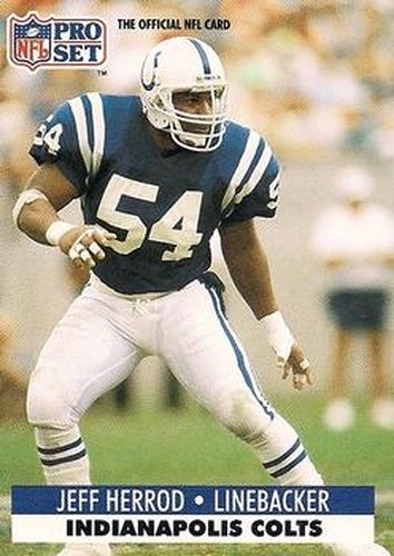 #178 Jeff Herrod - Indianapolis Colts - 1991 Pro Set Football
