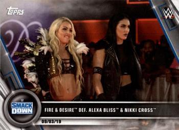 #78 Fire & Desire def. Alexa Bliss & Nikki Cross - 2020 Topps WWE Women's Division Wrestling