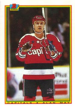 #78 Alan May - Washington Capitals - 1990-91 Bowman Hockey