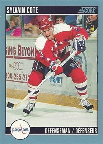 #78 Sylvain Cote - Washington Capitals - 1992-93 Score Canadian Hockey