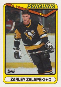 #78 Zarley Zalapski - Pittsburgh Penguins - 1990-91 Topps Hockey