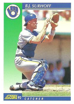 #78 B.J. Surhoff - Milwaukee Brewers - 1992 Score Baseball