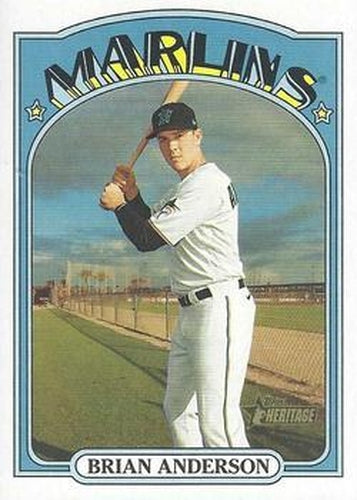 #78 Brian Anderson - Miami Marlins - 2021 Topps Heritage Baseball