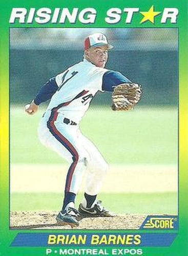 #78 Brian Barnes - Montreal Expos - 1992 Score 100 Rising Stars Baseball