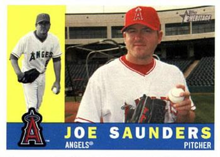 #78 Joe Saunders - Los Angeles Angels - 2009 Topps Heritage Baseball