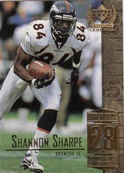 #78 Shannon Sharpe - Denver Broncos - 1999 Upper Deck Century Legends Football