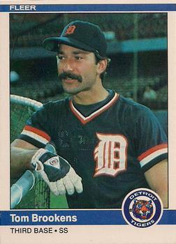 #78 Tom Brookens - Detroit Tigers - 1984 Fleer Baseball