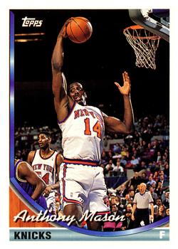 #78 Anthony Mason - New York Knicks - 1993-94 Topps Basketball
