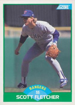 #78 Scott Fletcher - Texas Rangers - 1989 Score Baseball