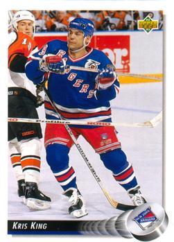 #78 Kris King - New York Rangers - 1992-93 Upper Deck Hockey