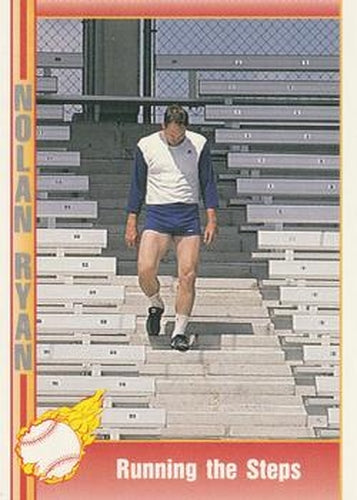 #78 Running the Steps - Texas Rangers - 1991 Pacific Nolan Ryan Texas Express I Baseball