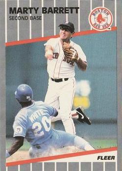 #78 Marty Barrett - Boston Red Sox - 1989 Fleer Baseball
