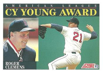 #790 Roger Clemens - Boston Red Sox - 1992 Score Baseball