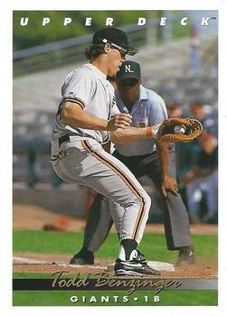 #790 Todd Benzinger - San Francisco Giants - 1993 Upper Deck Baseball