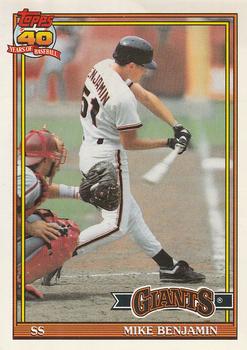 #791 Mike Benjamin - San Francisco Giants - 1991 O-Pee-Chee Baseball