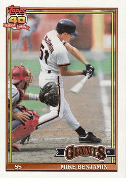 #791 Mike Benjamin - San Francisco Giants - 1991 Topps Baseball