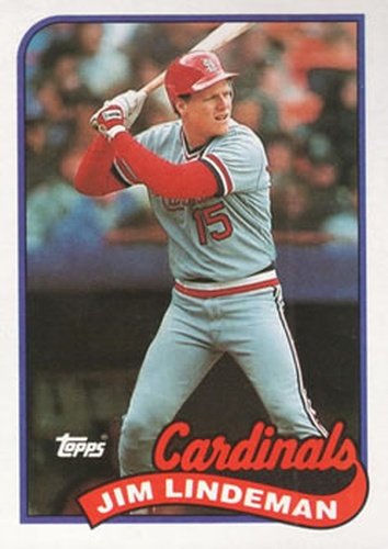 #791 Jim Lindeman - St. Louis Cardinals - 1989 Topps Baseball