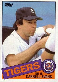 #792 Darrell Evans - Detroit Tigers - 1985 Topps Baseball