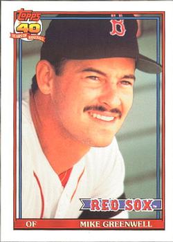 #792 Mike Greenwell - Boston Red Sox - 1991 O-Pee-Chee Baseball