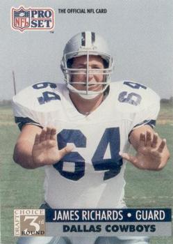 #793 James Richards - Dallas Cowboys - 1991 Pro Set Football