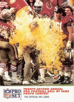 #795 Gatorade Shower - San Francisco 49ers - 1990 Pro Set Football