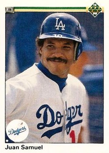 #795 Juan Samuel - Los Angeles Dodgers - 1990 Upper Deck Baseball