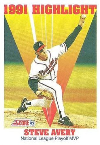 #797 Steve Avery - Atlanta Braves - 1992 Score Baseball
