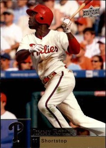 #799 Jimmy Rollins - Philadelphia Phillies - 2009 Upper Deck Baseball