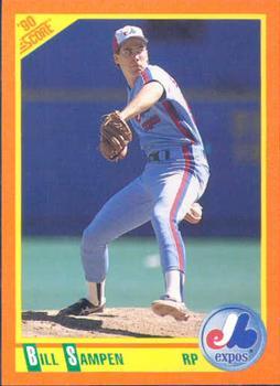 #79T Bill Sampen - Montreal Expos - 1990 Score Rookie & Traded Baseball