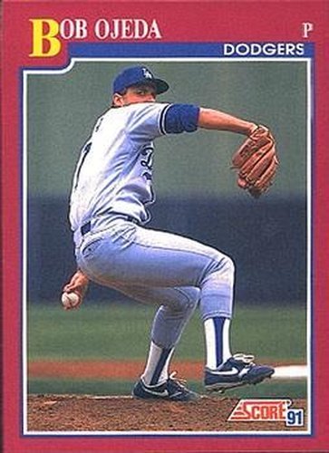 #79T Bob Ojeda - Los Angeles Dodgers - 1991 Score Rookie & Traded Baseball
