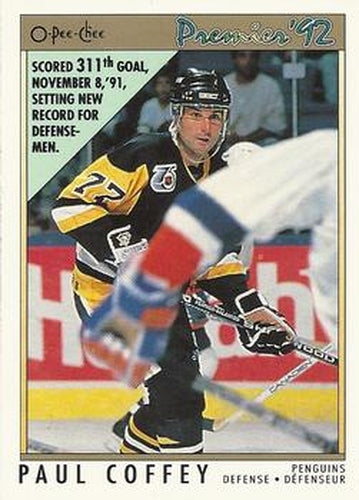 #79 Paul Coffey - Pittsburgh Penguins - 1991-92 O-Pee-Chee Premier Hockey