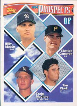 #79 OF Prospects Billy Masse / Stantonmeron / Timark / Craig McClure PROS - New York Yankees / Pittsburgh Pirates / Florida Marlins / Chicago White Sox - 1994 Topps Baseball