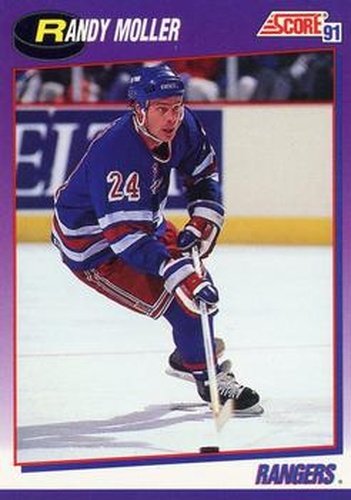 #79 Randy Moller - New York Rangers - 1991-92 Score American Hockey