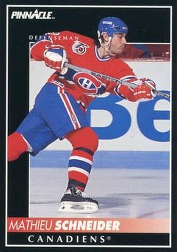 #79 Mathieu Schneider - Montreal Canadiens - 1992-93 Pinnacle Canadian Hockey