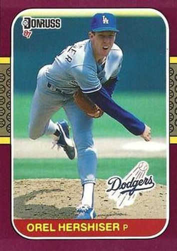 #79 Orel Hershiser - Los Angeles Dodgers - 1987 Donruss Opening Day Baseball