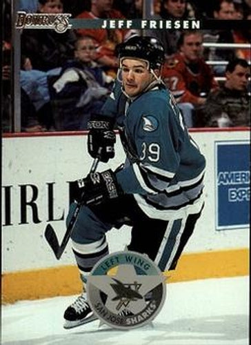 #79 Jeff Friesen - San Jose Sharks - 1996-97 Donruss Hockey