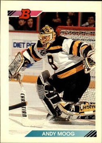 #79 Andy Moog - Boston Bruins - 1992-93 Bowman Hockey