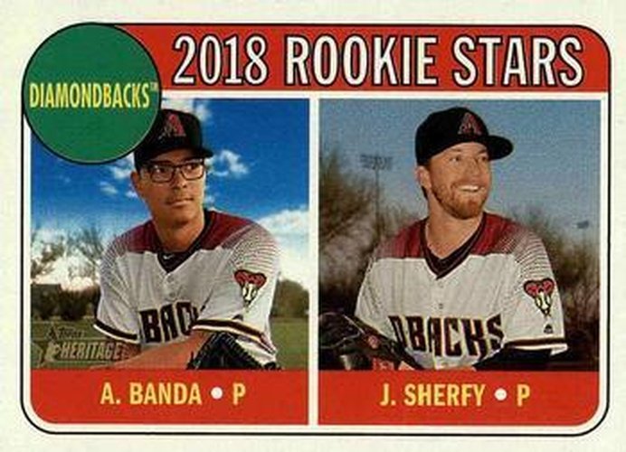 #79 Anthony Banda / Jimmie Sherfy - Arizona Diamondbacks - 2018 Topps Heritage Baseball
