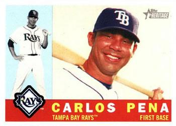 #79 Carlos Pena - Tampa Bay Rays - 2009 Topps Heritage Baseball