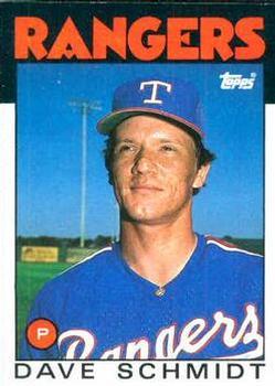 #79 Dave Schmidt - Texas Rangers - 1986 Topps Baseball