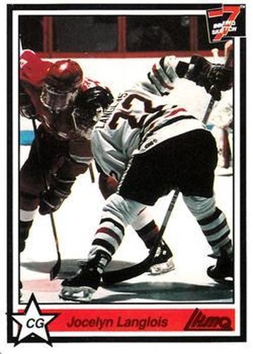 #79 Jocelyn Langlois - Granby Bisons - 1990-91 7th Inning Sketch QMJHL Hockey