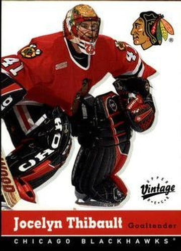 #79 Jocelyn Thibault - Chicago Blackhawks - 2000-01 Upper Deck Vintage Hockey