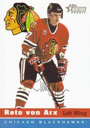 #79 Reto Von Arx - Chicago Blackhawks - 2000-01 Topps Heritage Hockey
