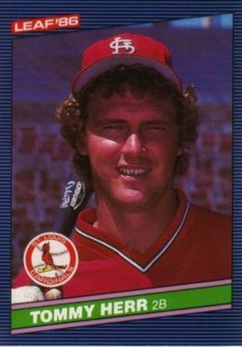 #79 Tommy Herr - St. Louis Cardinals - 1986 Leaf Baseball