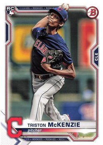 #79 Triston McKenzie - Cleveland Indians - 2021 Bowman Baseball