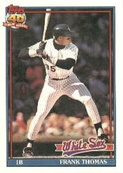 #79 Frank Thomas - Chicago White Sox - 1991 Topps Baseball