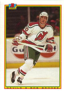 #79 Bob Brooke - New Jersey Devils - 1990-91 Bowman Hockey
